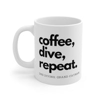 coffee, dive, repeat White Mug 11oz